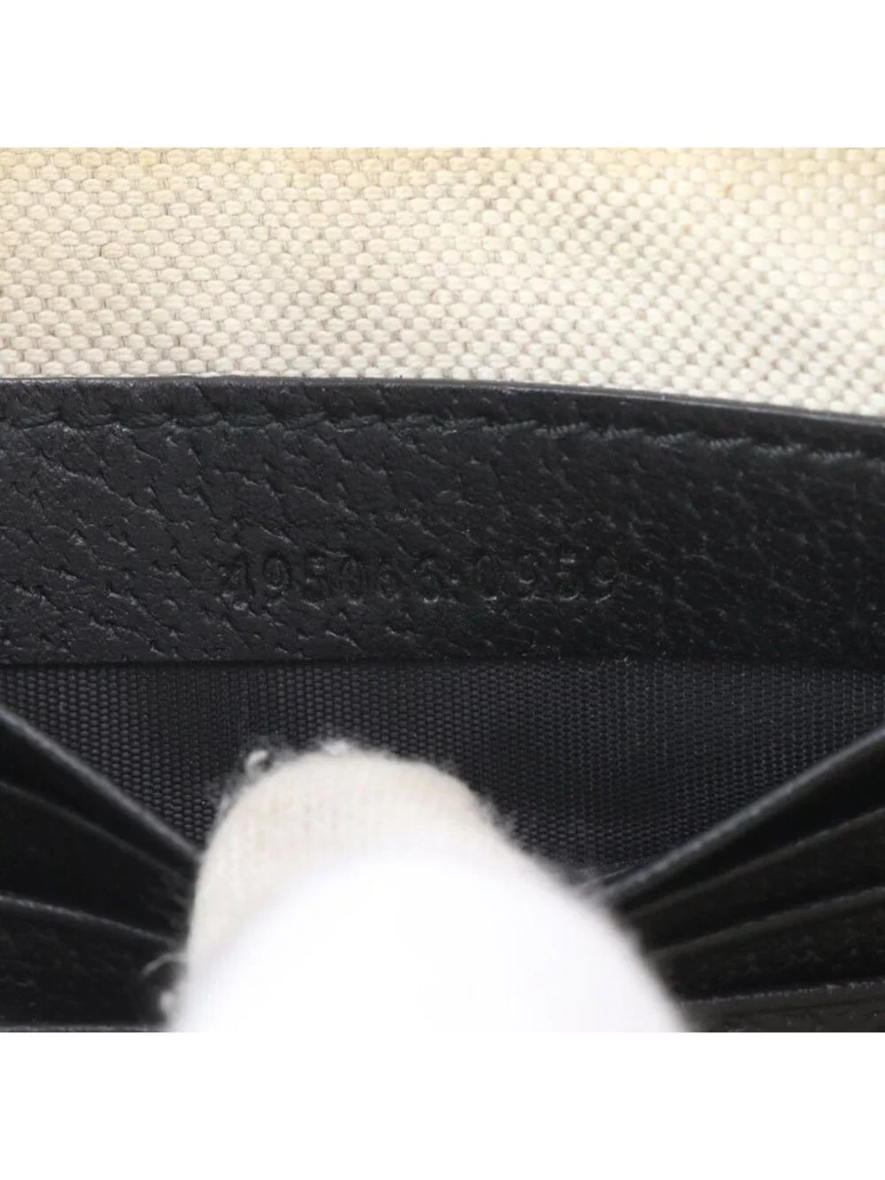 Gucci Bi Star Leather Clutch Pouch Business Black